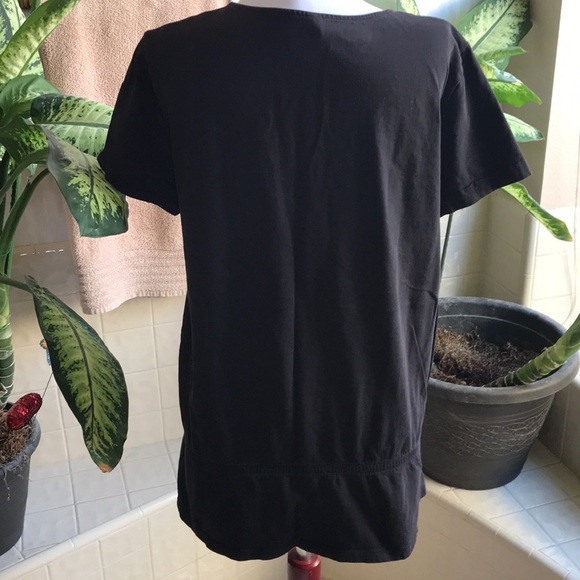 White Stag black short sleeve top with detailing - Picture 2 of 6